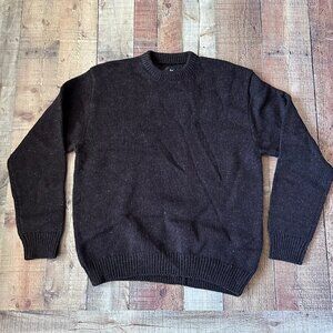 Red Ear Japan brown and gray crewneck jumper sweater men's Large